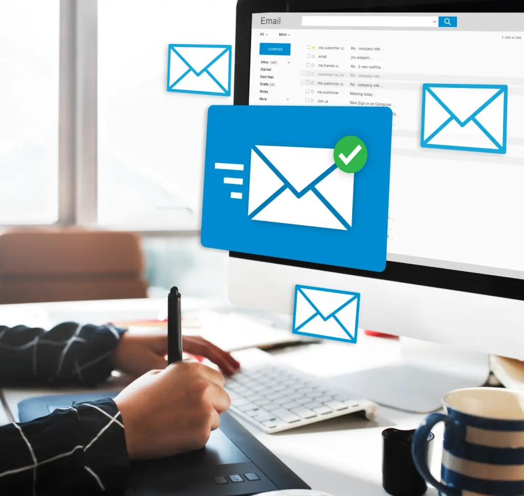 Email Marketing 1 message online chat social text concept