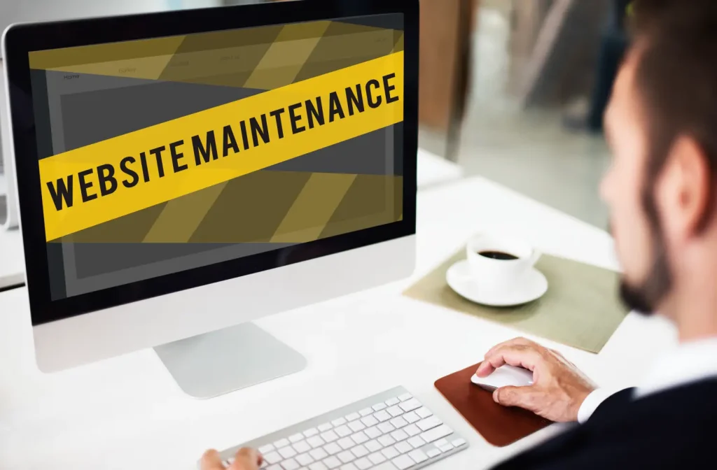 WordPress Maintenance 1 website construction error concept